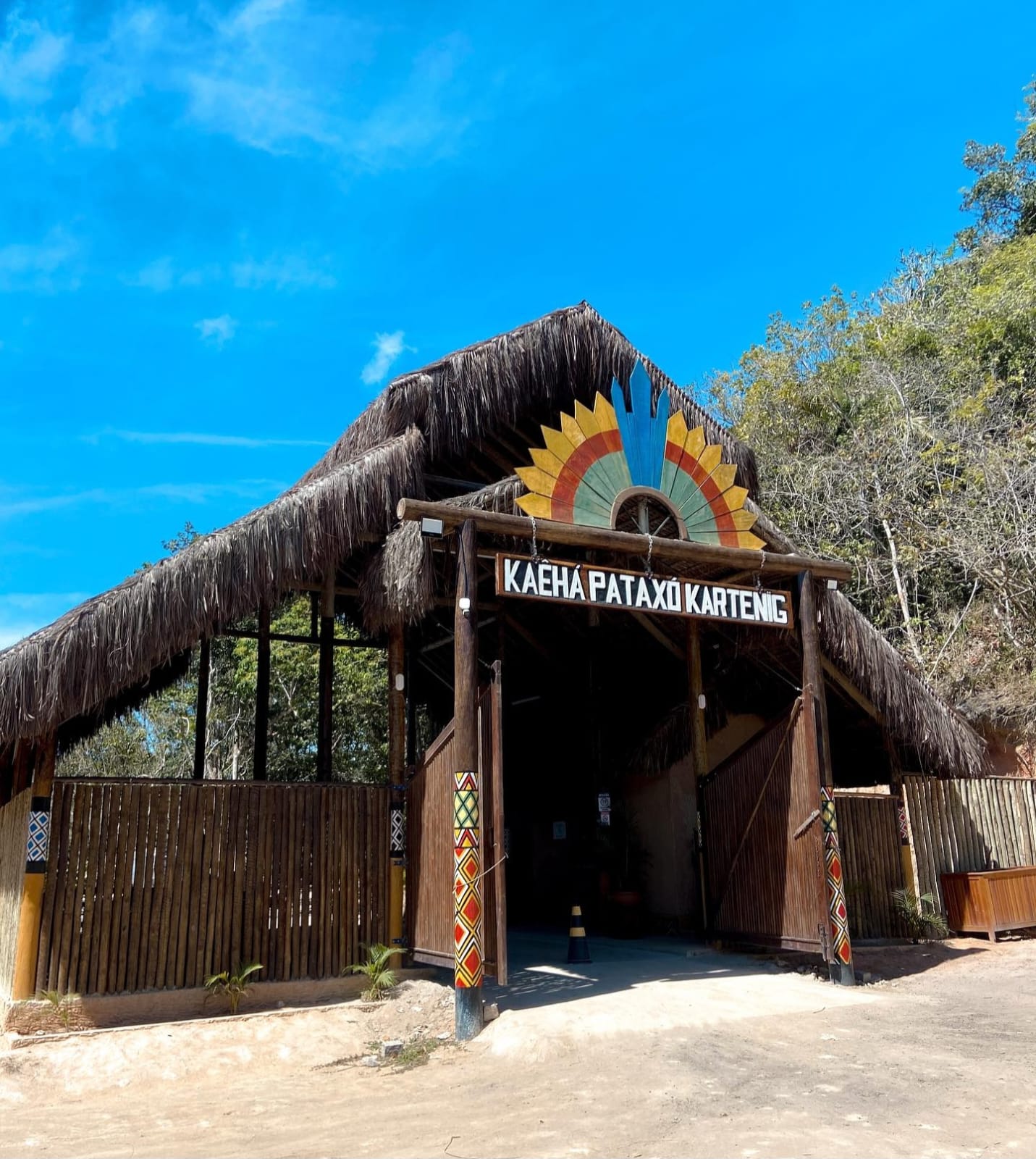 Entrada da Reserva Indígena Pataxó